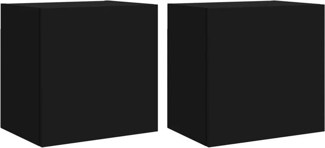 vidaXL TV-Wandschränke 2er-Set Schwarz aus Holzwerkstoff B/T/H: 40,5 x 30 x 40 cm - Bild 1