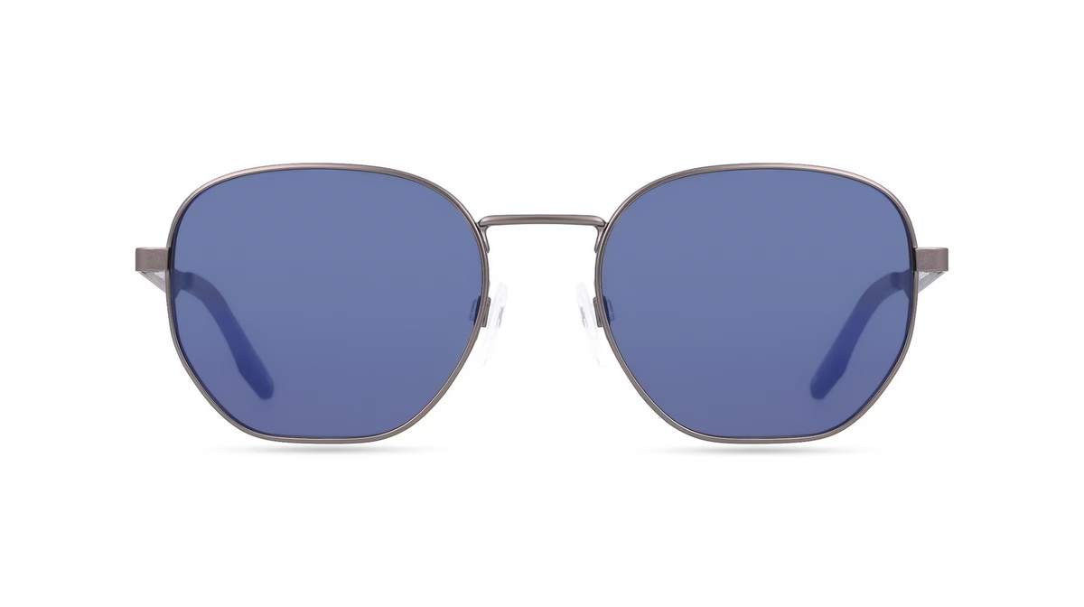 Converse CV104S Sonnenbrille, Vollrand, Oval, Metall, Damen, grau, blau - Bild 1
