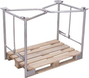 VARIOfit Palettenaufsatz Typ 65K verzinkt in Silber, B/T/H: 120 x 80 x 100 cm - Bild 1