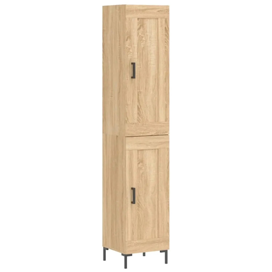 vidaXL Highboard Sonoma Eiche in Braun, B/T/H: 34,5 x 34 x 180 cm - Bild 2