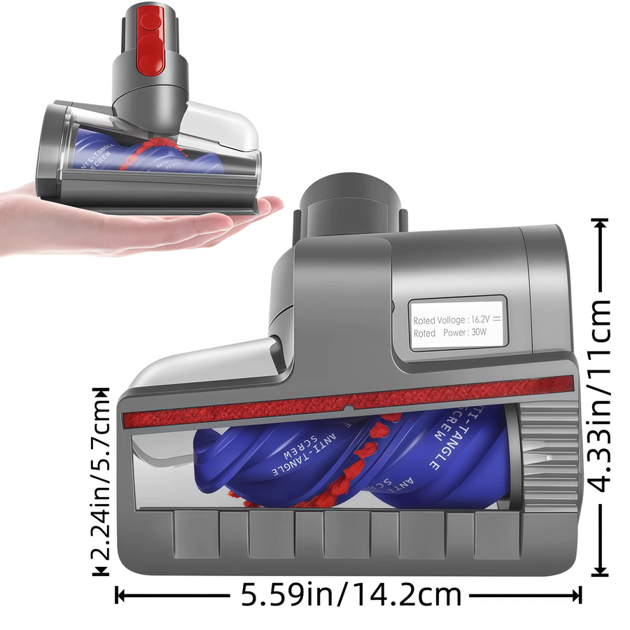 Elektrische Matratzen-Staubmilbenbürste als motorisiertes Zubehör für Dyson V7 V8 V10 V11 V15 Staubsauger - Bild 3