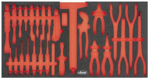 Vigour Weichschaumeinlage rot, B/T/H: 75,0 x 39,3 x 75,0 cm - Bild 1