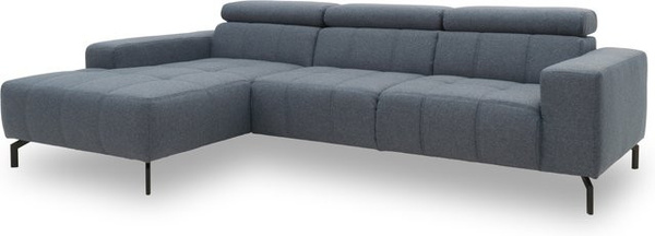 DOMO Sofa Cunelli mit Longchair in Blau, L-Form, B/T/H: 292 x 175 x 60 cm