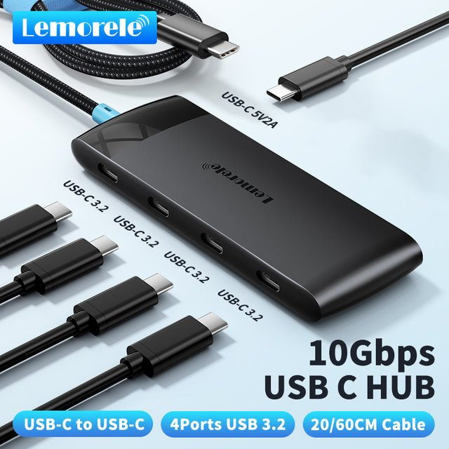 LEMORELE 8-in-1 Typ-C USB-Hub Dockingstation mit 10Gbps USB-A 3.2 für Laptop, PC und MacBook - Bild 1