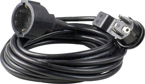 AS Schwabe Strom Verlängerungskabel Schwarz 5m H05VV-F 3G 1,5mm² - Bild 1