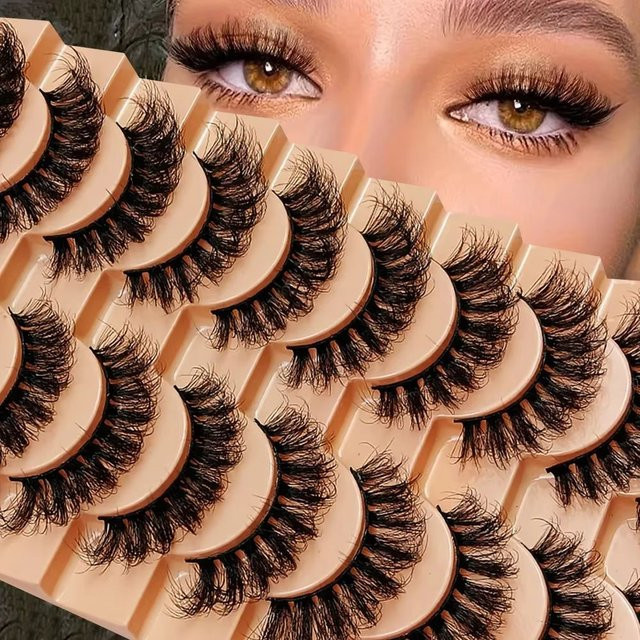 JIEFUXIN Künstliche Wimpern, 10 Paar, Unisex - Bild 1