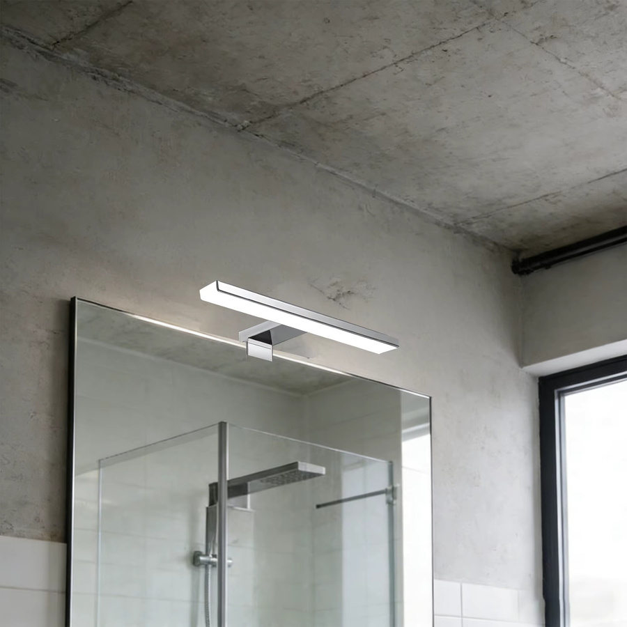 DILUMEN LED Spiegellampe für das Badezimmer, modern, silber, Breite: 30 cm, 5W, 500lm, Neutralweiß 4000k - Bild 2