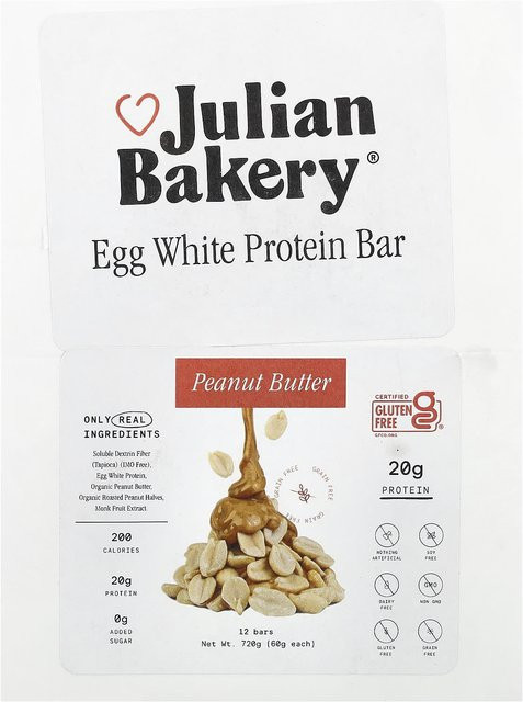 Julian Bakery Eiweißriegel Erdnussbutter 12 x 60 g - Bild 1