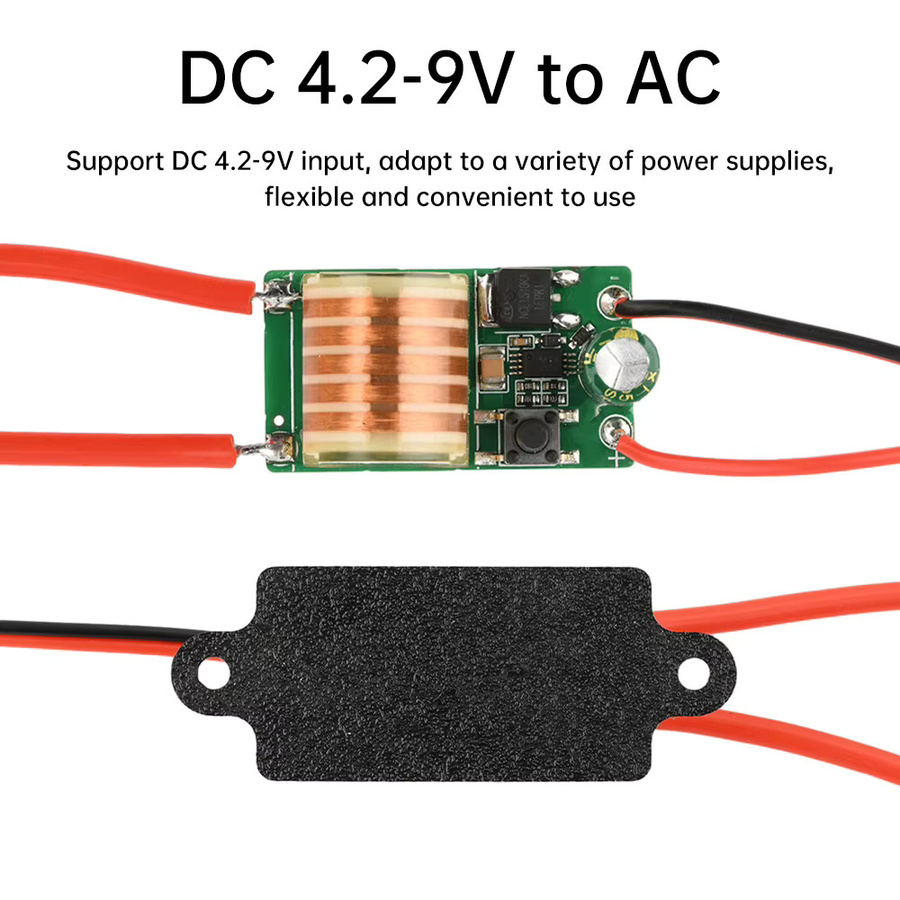 Gaqqee Hochspannungs-Lichtbogengenerator DC 4,2–9 V auf AC 10–20 kV Step-Up-Boost-Modul Miniatur-Hochspannungs-Zündmodul Spulentransformator - Bild 2