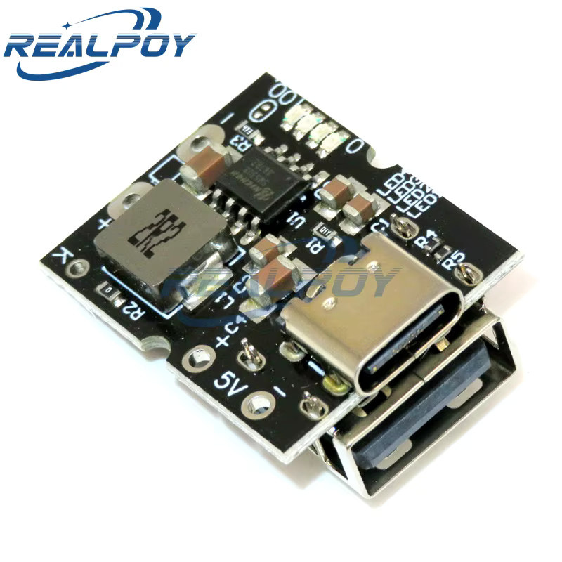 REALPOY Ladeentladungsmodul mit Typ-C-Eingang und 5V 2A Boost-Funktion für 4,2V Lithium-Batterien - Bild 2