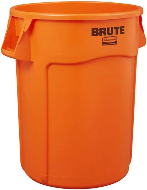 Rubbermaid Brute Runde Mehrzwecktonne mit Belüftungskanälen, Orange, H x B x T: 79,6 x 71,7 x 61,2 cm - Bild 1