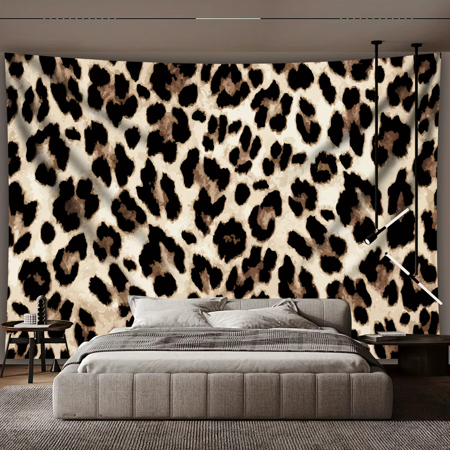 VIKAMA Wandbehang mit Leopardenmuster in Multicolour, moderner Wandteppich für Wohnzimmer, Schlafzimmer oder Büro, B/H: 75 x 58 cm - Bild 3