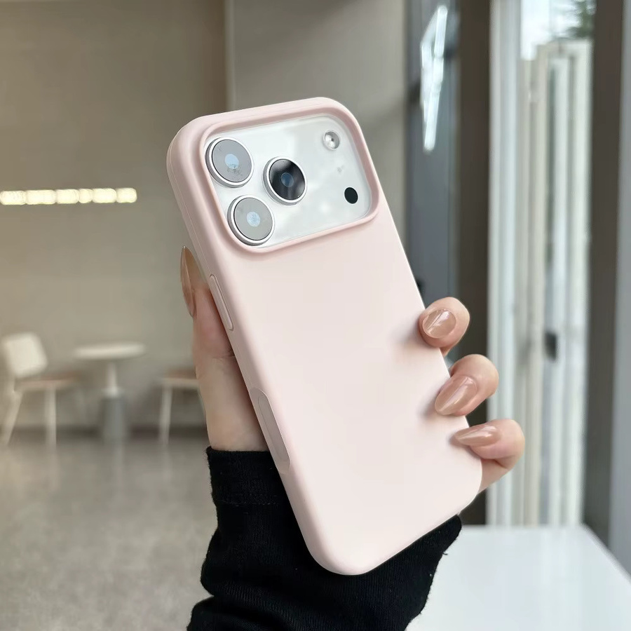 FUCHU Candy-Hülle aus weichem Flüssigsilikon für iPhone 16 15 14 13 12 11 Pro Max Plus mit MagSafe Kompatibilität in Blau und Pink - Bild 2