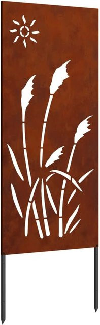 vidaXL Garten Sichtschutz Paravent aus Stahl in Rost-Optik, Farbe: Braun, B/H: 50 x 140 cm - Bild 1