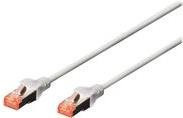 DIGITUS Professional Patch-Kabel CAT 6 RJ-45 auf RJ-45, 10,0 m, SFTP PiMF, Grau (5er Pack) - Bild 1