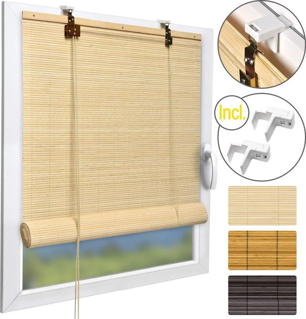 Sol Royal SolDecor B86 Bambusrollo Natur Beige B: 80 cm, H: 160 cm - Bild 1