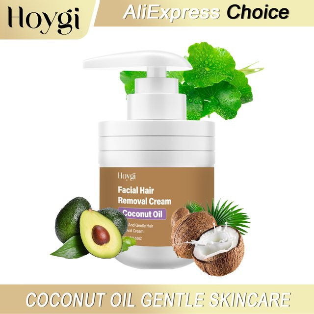 HOYGI Kokosnuss Haarentfernungscreme für Gesicht und Körper, Unisex - Bild 1