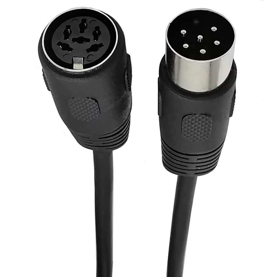 BSN 6-Pin DIN Audio- und Videokabel Stecker-Stecker/Stecker-Buchse in Schwarz - Bild 5