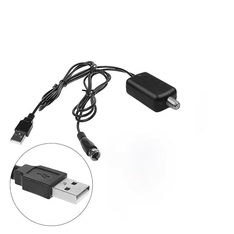 GRWIBEOU HDTV Antenna Amplifier für 4K UHD, Low Noise High Gain TV Signal Verstärker, Schwarz - Bild 2