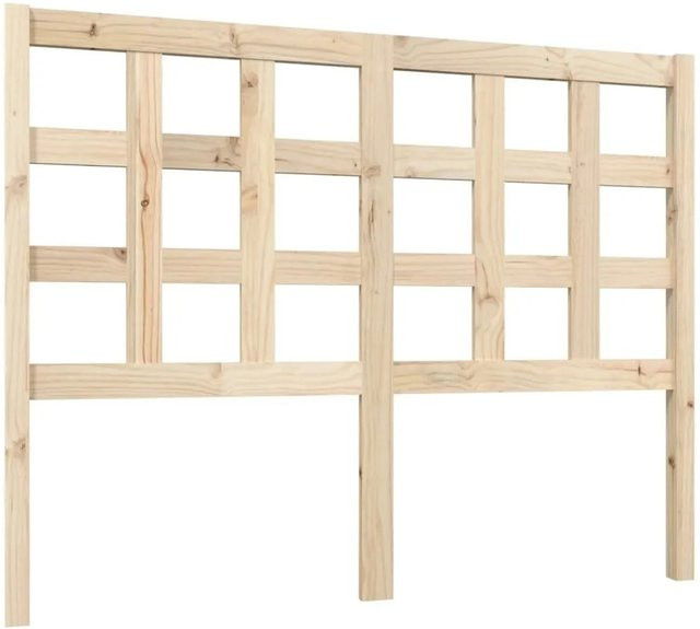vidaXL Kopfteil aus Massivholz Kiefer in Braun mit rustikaler Optik, B/T/H: 125,5 x 4 x 100 cm - Bild 1