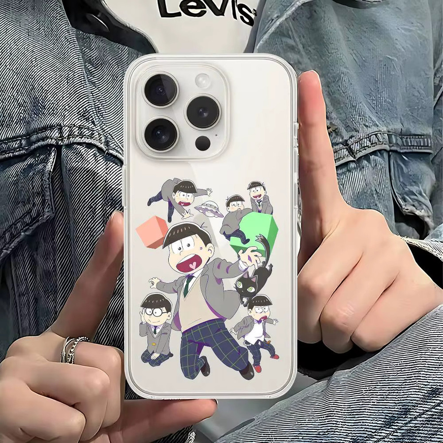 Mesuca Handyhülle Osomatsu S-San transparent für iPhone 11 bis iPhone 17 Pro Max Mini Plus stoßfest - Bild 2