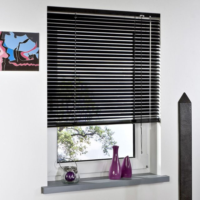 Aluminium-Jalousie LIEDECO, Schwarz, B: 160 cm, H: 110 cm - Bild 1
