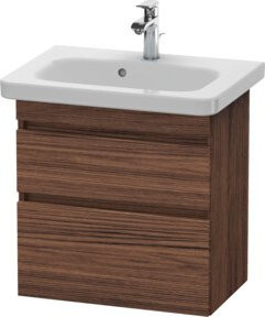 Duravit Waschtischunterschrank Com DuraStyle in Nussbaum dunkel mit 2 Schubladen, wandhängend, B: 58 cm, T: 36,8 cm, H: 61 cm - Bild 1