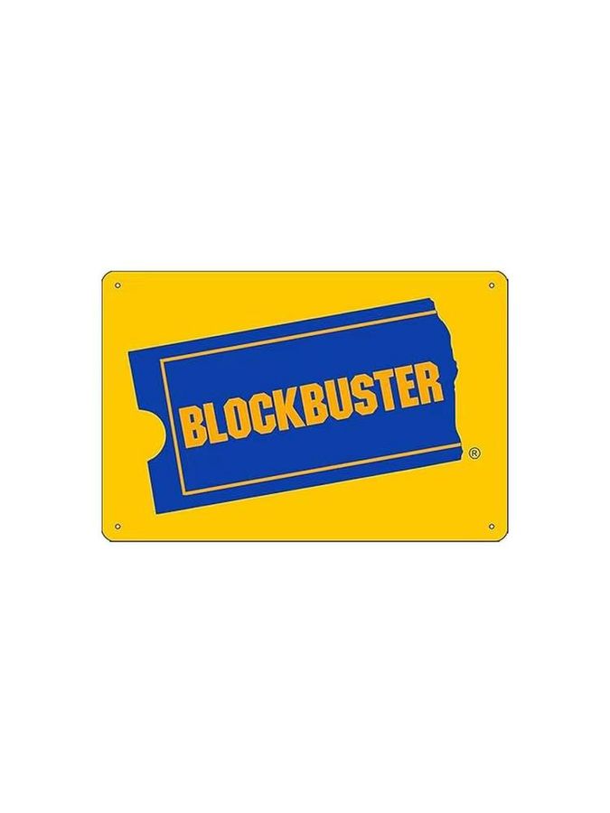 Blockbuster Video Vintage Filmplakat Schild aus wetterfestem Aluminium, B: 20 cm, H: 14 cm - Bild 2