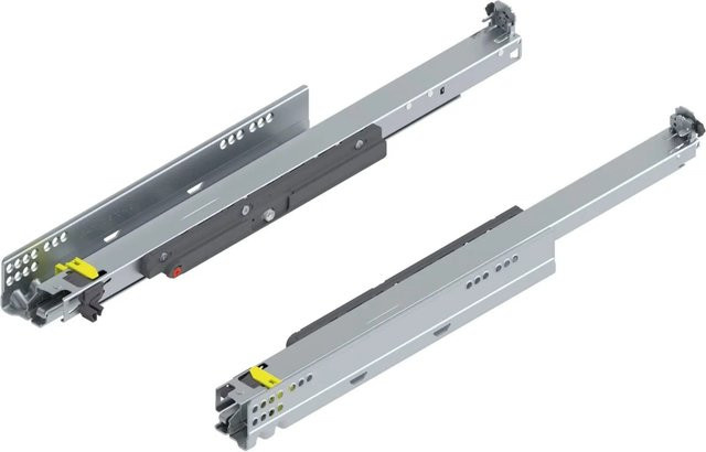 Blum Movento Vollauszug Tip On 760H5200T, Nennlänge: 520 mm, Tragkraft bis 40 kg, Farbe: Silber - Bild 1