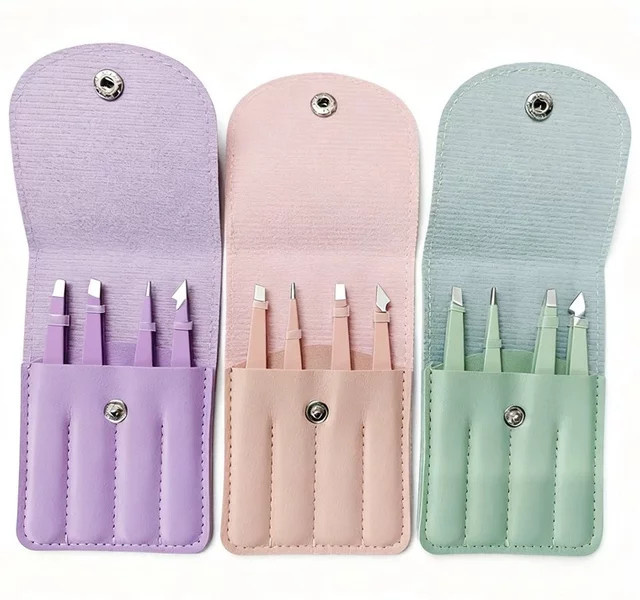 dawndesslo Pinzetten-Set aus Edelstahl, Augenbrauen- und Wimpernpinzette, Unisex - Bild 1