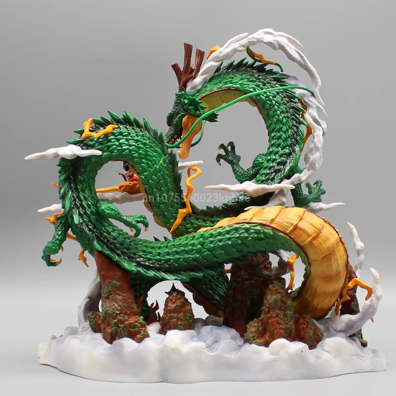 Bandai Dragon Ball Z Shenron und Goku Actionfigur aus Kunststoff, grüne Statue Modell für Sammler, Höhe: 20 cm - Bild 5
