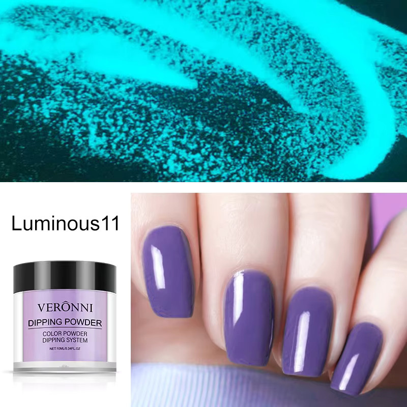 Dip Nagelpulver Neon Nail Art Pulver, Schimmernd, 12 Farben - Bild 2