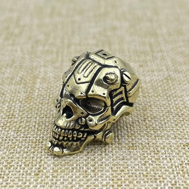 Binchi Outdoor Product Anhänger, Messing, Totenkopf, Damen - Bild 1