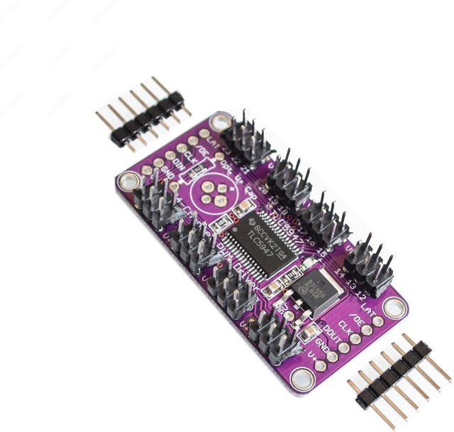 Si Tai&SH TLC5947 12-Bit 24-Kanal PWM LED-Treibermodul mit internem Oszillator in Purple, 3-5,5 V - Bild 1