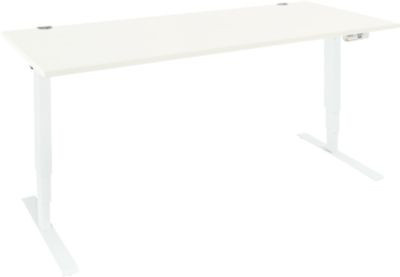Schäfer Shop Genius Schreibtisch AERO FLEX elektrisch höhenverstellbar mit T-Fuß und Memorypanel, weiß, Breite: 160 cm - Bild 1