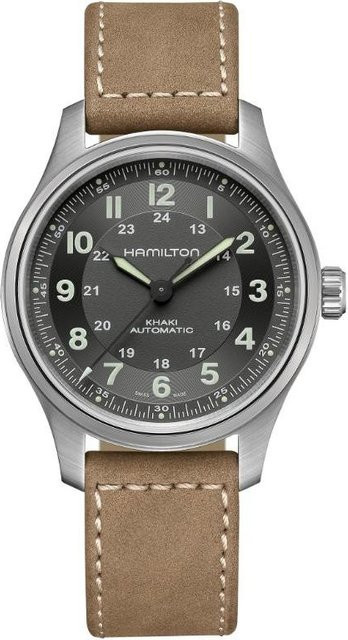 Hamilton Armbanduhr, Automatik, Titan Gehäuse, 42 mm, Lederarmband, Herren - Bild 1