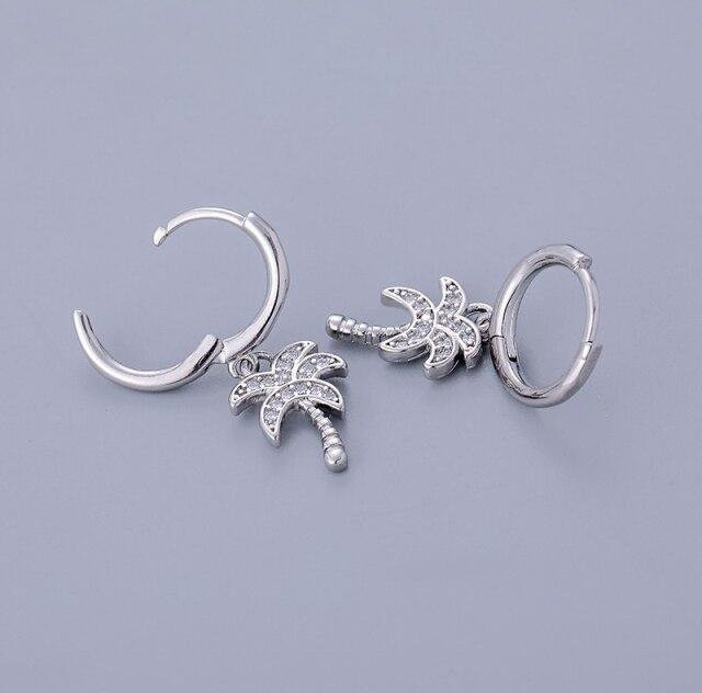 Creolen 925 Silber, Zirkonia, Goldfarben, Damen - Bild 1
