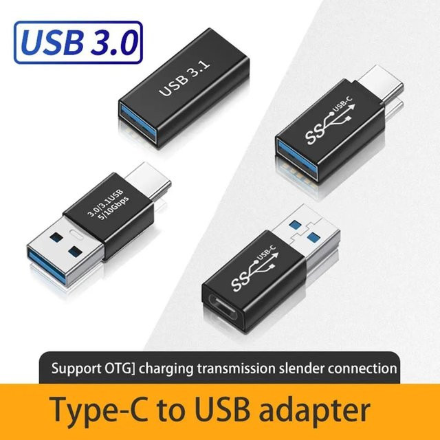 USB 3.0 Adapter Stecker auf Stecker in Schwarz mit 5 Gbit/s Gen1 für Festplatten und Laptops - Bild 1