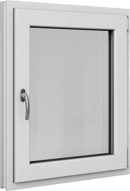 Roro Fenster Basic Kunststoff-Profil Weiß, Dreifachverglasung, Dreh-Kipp-Funktion, B: 75 cm, H: 90 cm, DIN R - Bild 1
