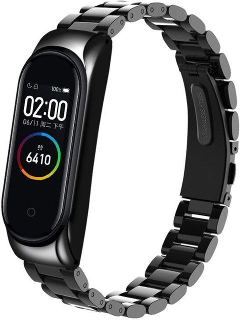 Uhrenarmband Edelstahl, Schwarz, Unisex - Bild 1