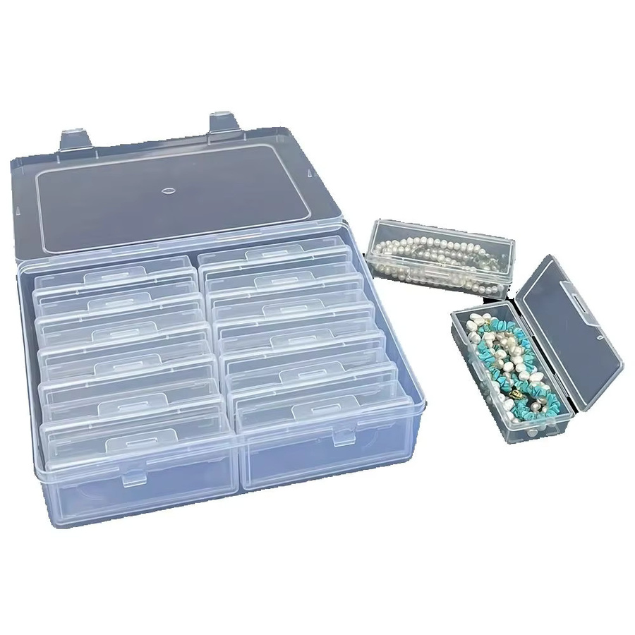 Mehrzweck-Bastelorganizer mit 6 oder 12 Fächern aus Kunststoff, transparent, ideal zur Aufbewahrung von Perlen, Schmuck und Zubehör für Diamantmalerei - Bild 6