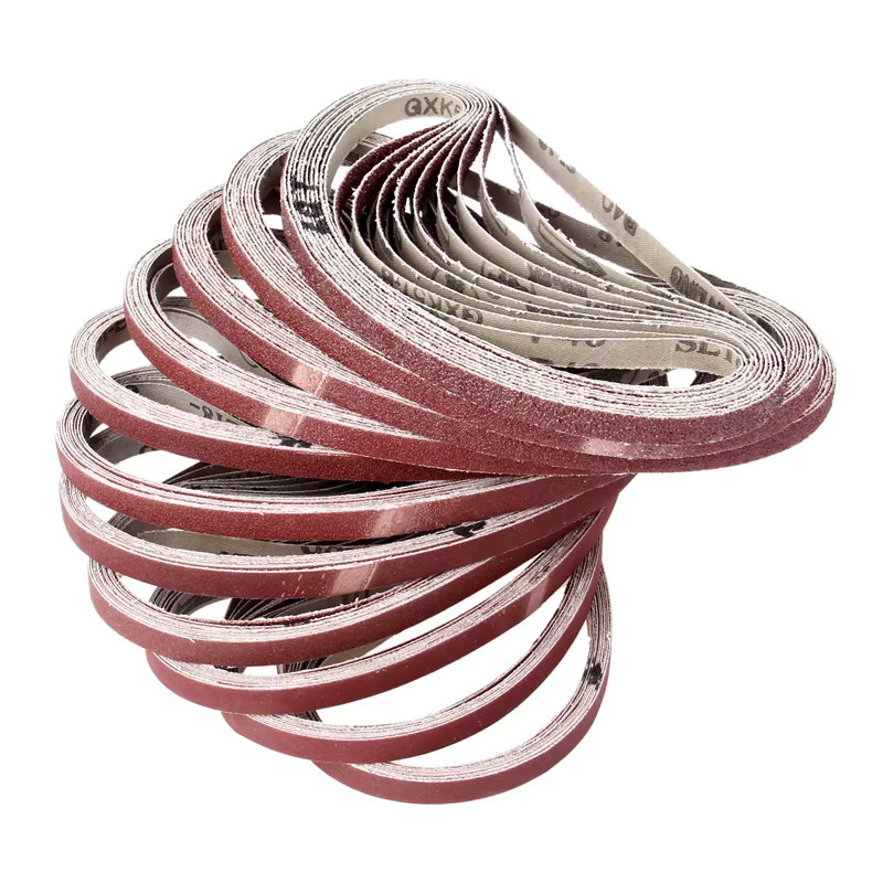 10er Set Mini-Bandschleifer-Schleifbänder zum Schleifen, Polieren und Entrosten, B: 533 mm, H: 9 mm - Bild 2