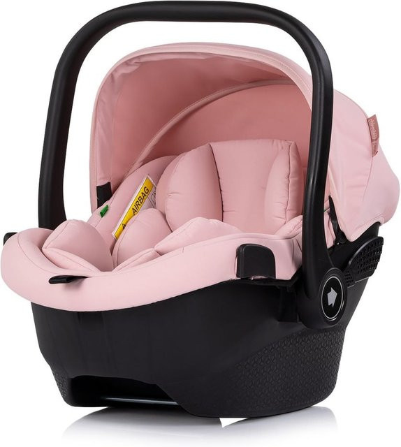 Chipolino Babyschale Pearl i-Size mit Sonnendach und 3-Punkt-Gurt in Rosa für Körpergrößen 40-85 cm - Bild 1