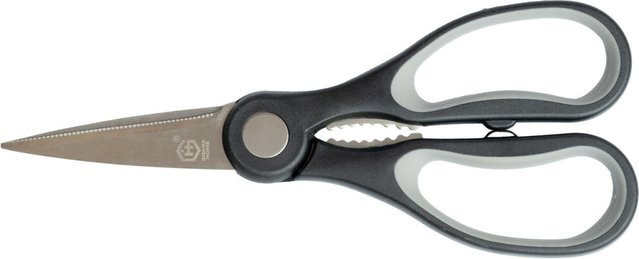 GRANA HOME Universal Schere aus Edelstahl in Silber/Schwarz, 4er Pack, Länge: 22 cm, Breite: 9 cm - Bild 1