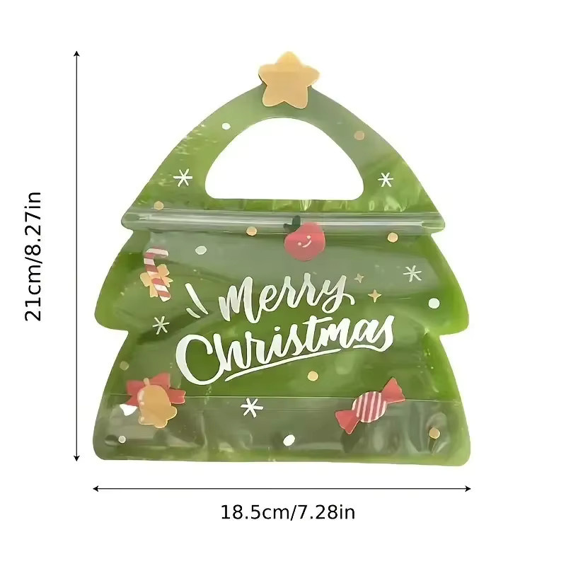 200 Stück Weihnachts Geschenkbeutel in Hirsch-Form für Süßigkeiten und Kekse, Grün - Bild 5