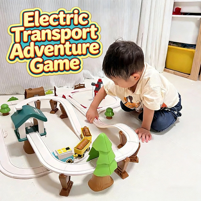 CONUSEA Elektrisches Eisenbahn-Schienen-Set, Waldstadt, Spielzeug - Bild 1