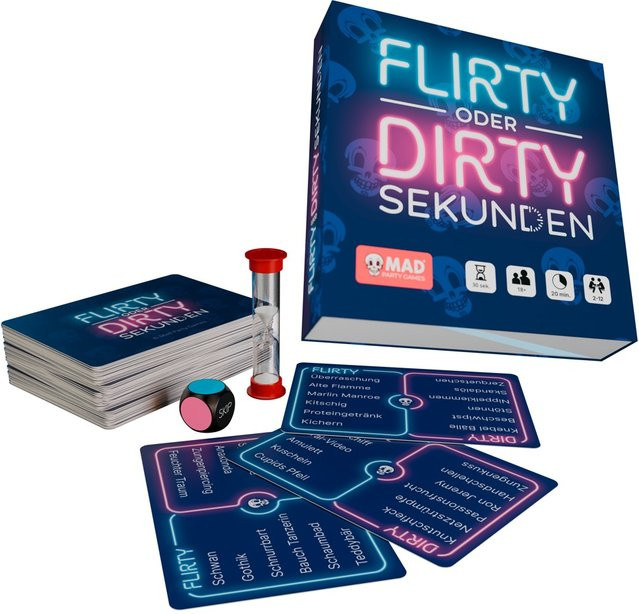 Mad Party Games Flirty or Dirty Seconds, Partyspiel, 2–12 Spieler:innen - Bild 1