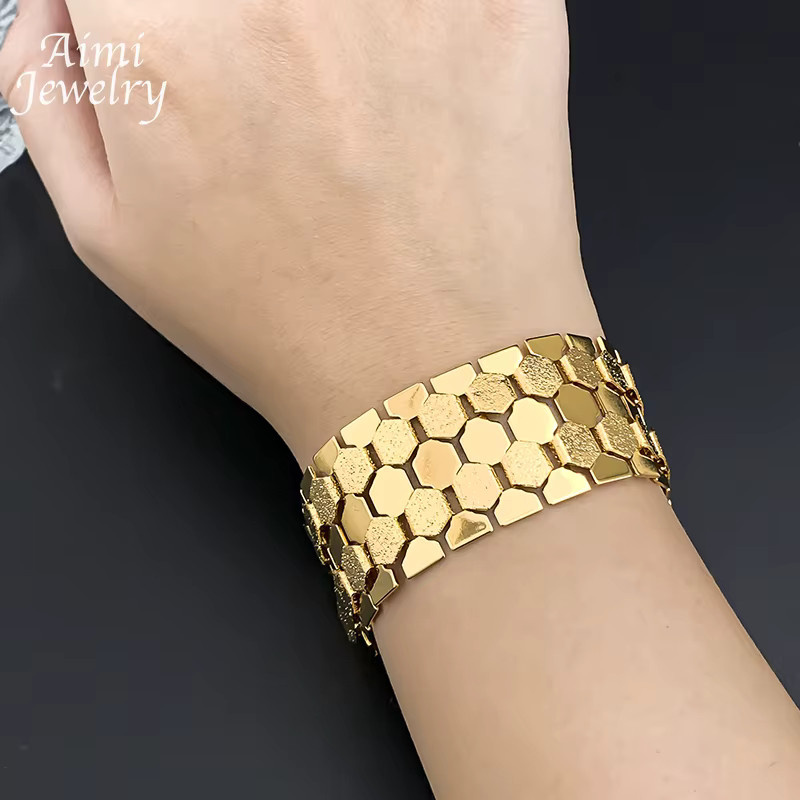 HIPUNK Schmuckset Halskette, Ohrringe, Armband, 18K vergoldet, Damen, Vintage - Bild 2