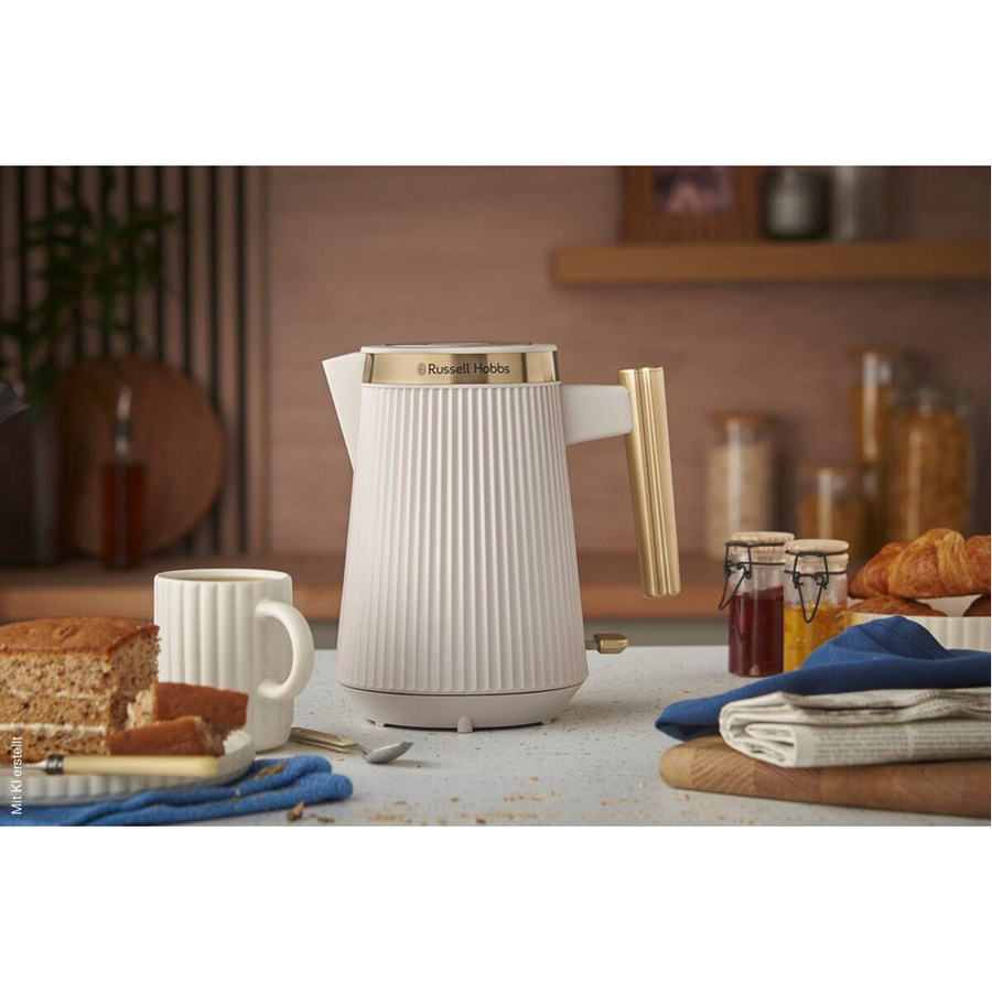 Russell Hobbs Wasserkocher Brontë Stone in Beige mit Goldakzenten aus Edelstahl, 1,7 l - Bild 2