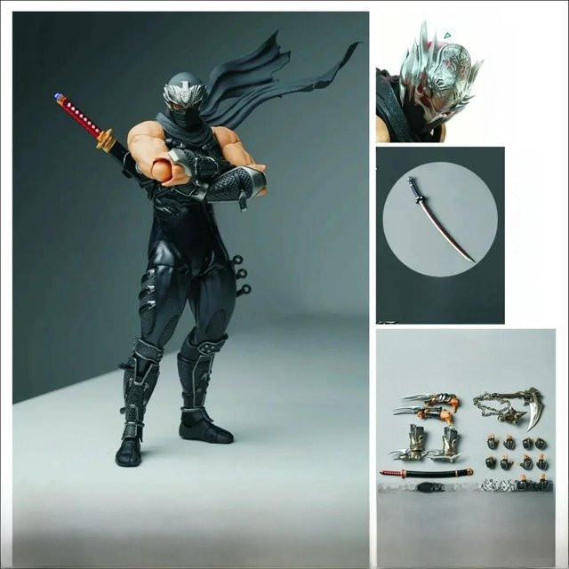 Kaiyodo Ninja Gaiden Ryu Hayabusa Actionfigur, grau, ab 14 Jahren - Bild 1